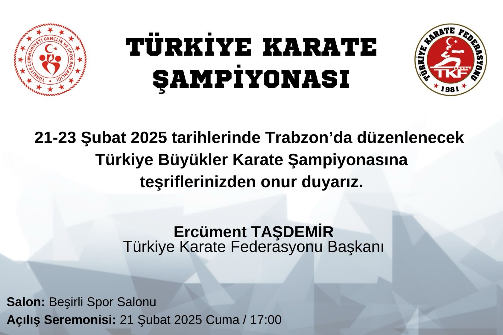 İbrahim Murat Gündüz’den Karate Şampiyonasına Tam Destek: Sporcularımıza Güveniyoruz!