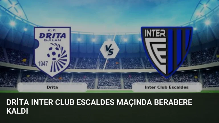 Drita Inter Club Escaldes Maçında Berabere Kaldı