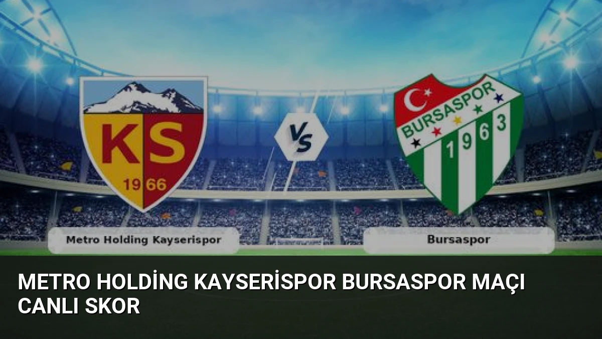 Metro Holding Kayserispor Bursaspor Maçı Canlı Skor
